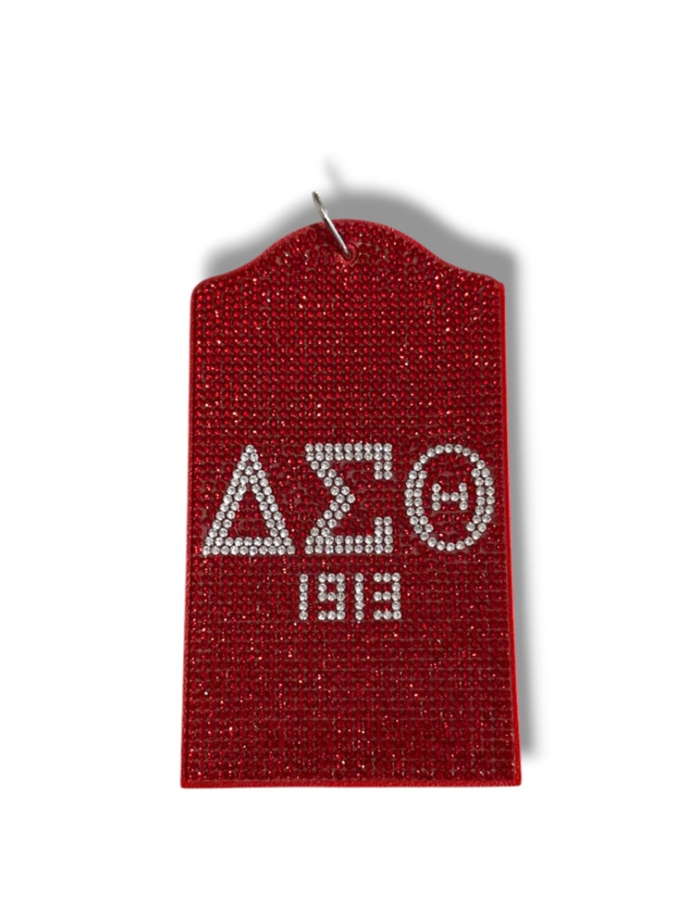 Rhinestone Delta Sigma Theta 1913 Red Pomander Tag